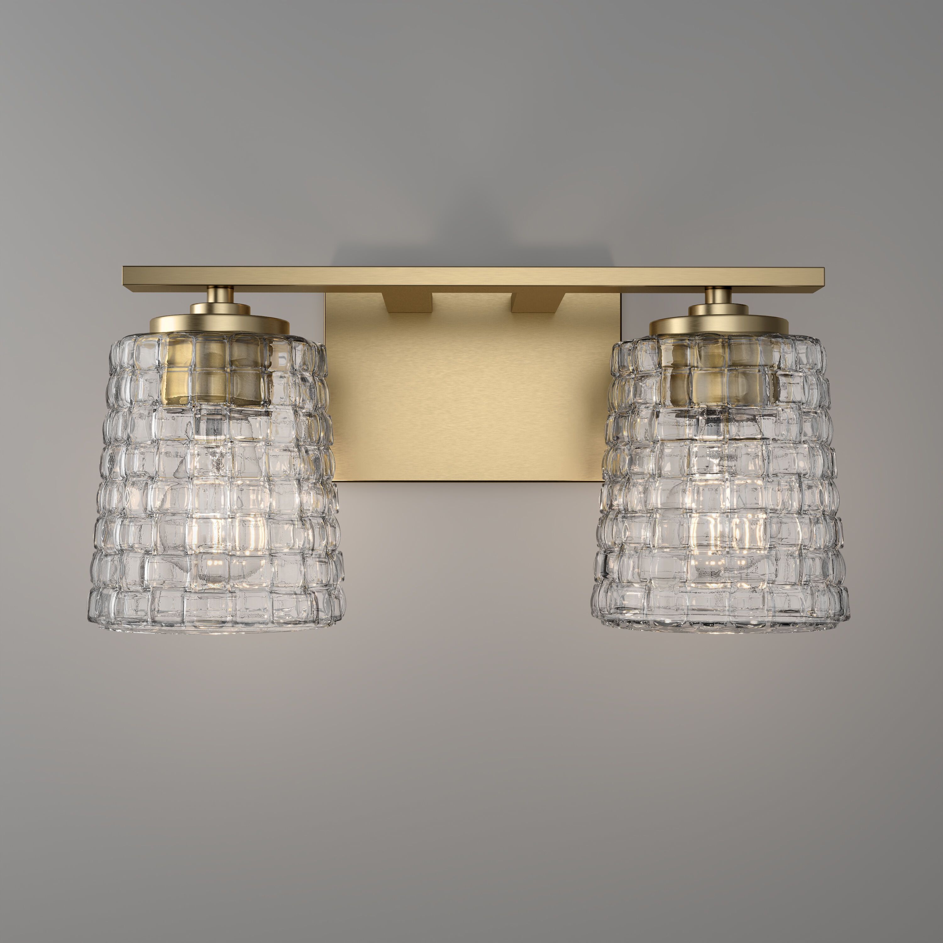 Saben 2 Light 15 inch Vintage Brass Bathroom Vanity Light Wall Light